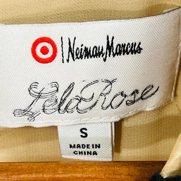 Lela Rose for Target Lace Tank Top Black Champagne Floral Retro Glam Small - Picture 8 of 10